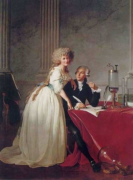 Jacques-Louis David Portrait of Antoine Laurent Lavoisier and his wife ( oil painting image